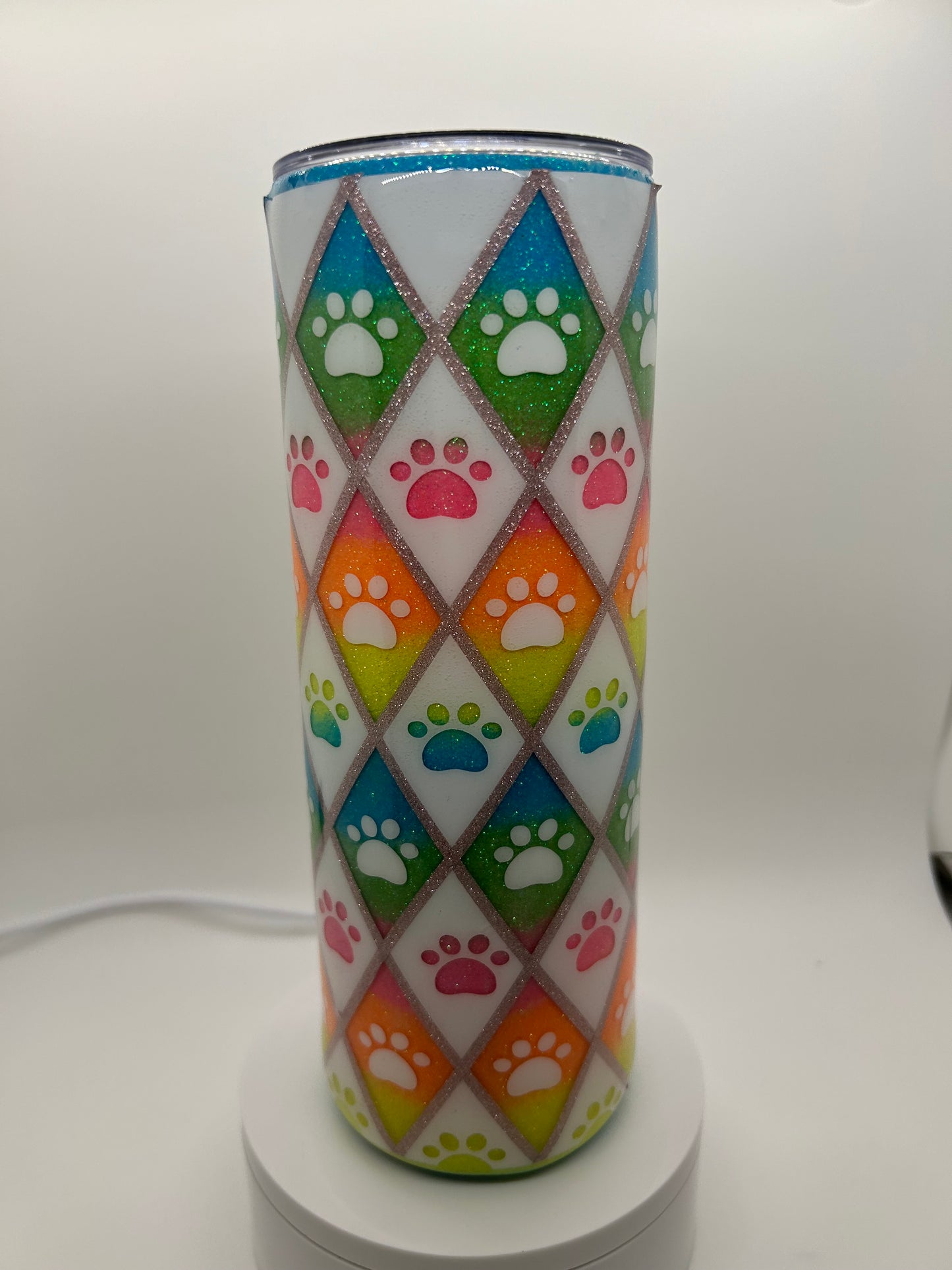 Ombre Paw Print Tumbler