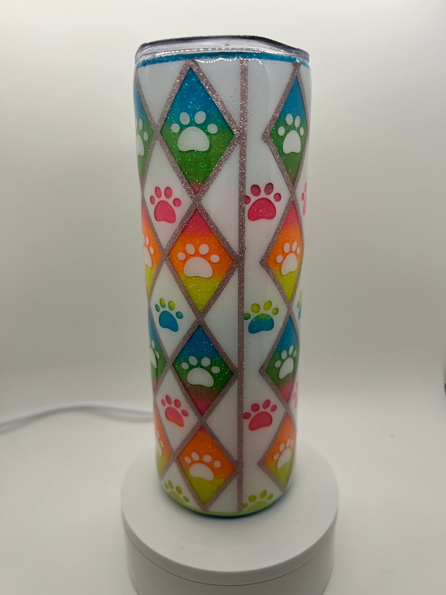 Ombre Paw Print Tumbler