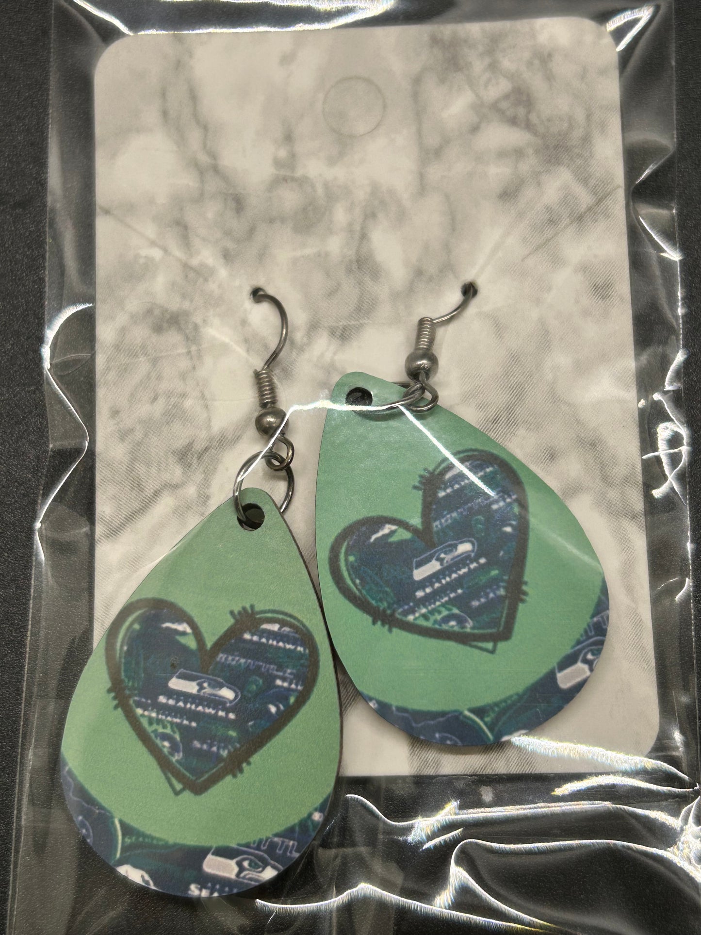 Seahawks Tear Drop Earrings