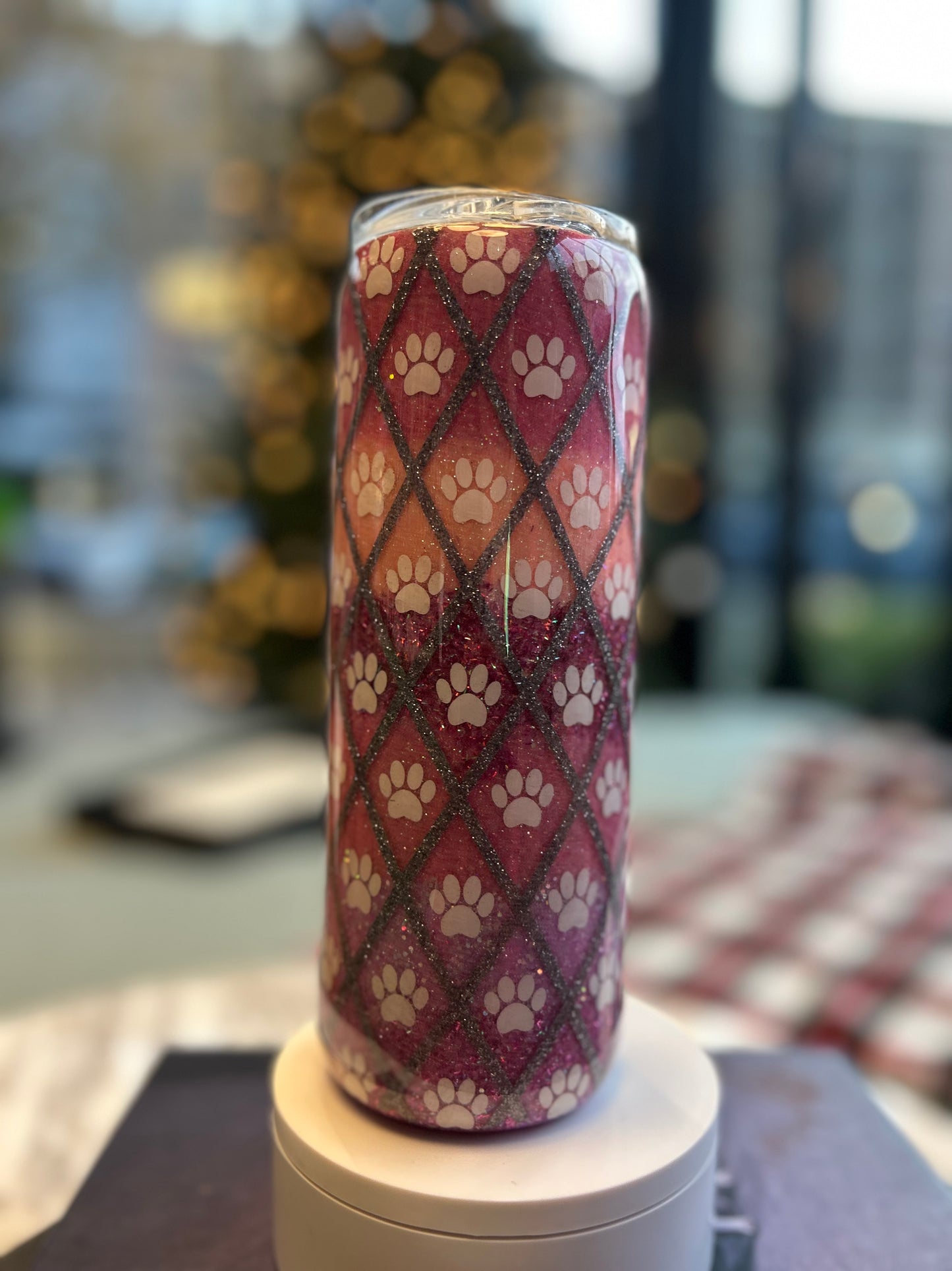 Ombre Paw Print Tumbler