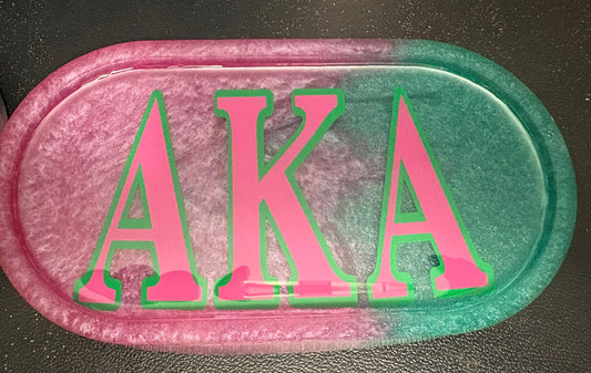 Pink & Green Tray