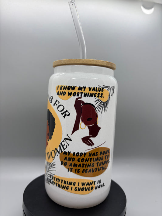African Affirmations Glass Libbie