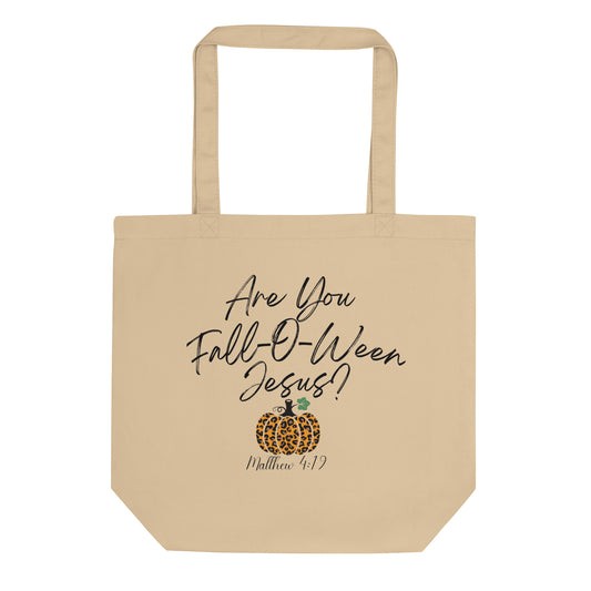 Falloween Jesus Tote Bag